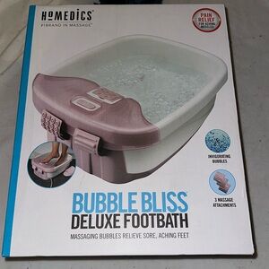 NEW! Pink Homedics Bubbles Bliss Deluxe Foot Bath